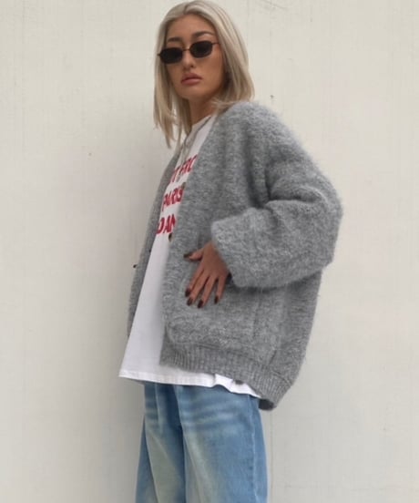 knit cardigan「mix yarn」#8179