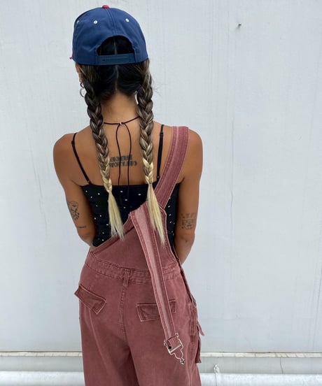 pigment overall「washed」#8209