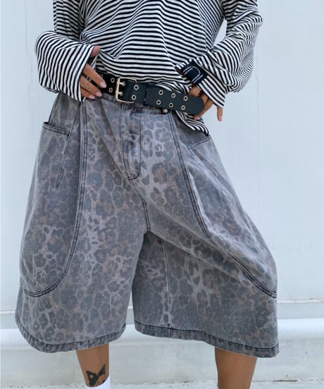 half pt「washed leopard」#6363-264