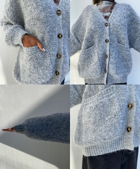 knit cardigan「mix yarn」#8179