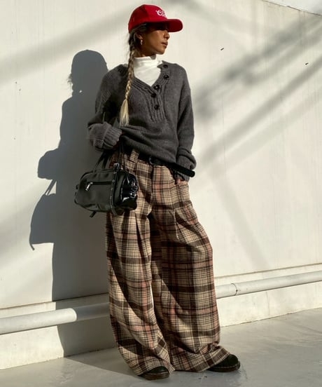 wide tuck pt「tartan check」#996159