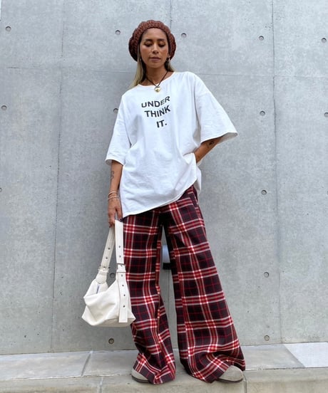 wide tee「UNDER THINK IT.」#5703