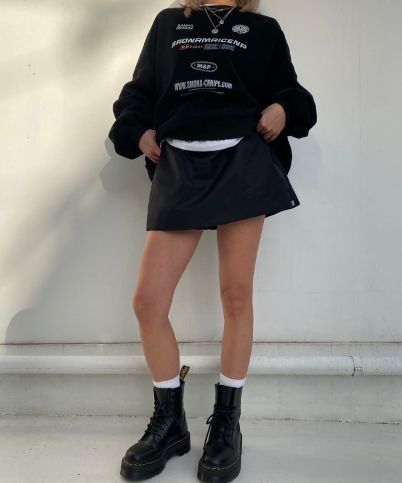 スカート 25ss nylon twill mini skirt ≪通常販売≫adjust pleats mini skirt（アジャストプリーツミニ