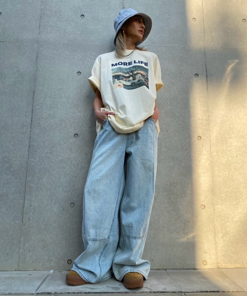 solid wide denim「belt」#575 | tablethotel-sūdo