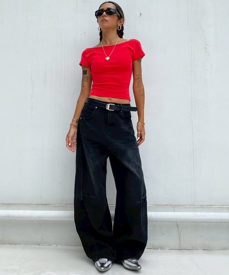 denim pt「balloon barrel」#25046