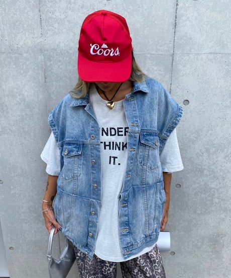 wide tee「UNDER THINK IT.」#5703