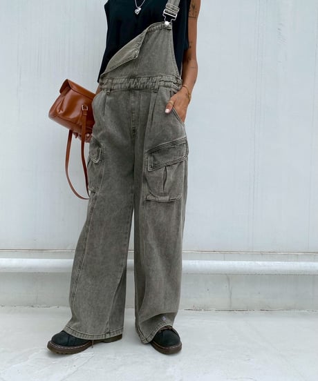 pigment overall「washed」#8209