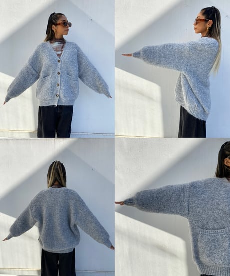knit cardigan「mix yarn」#8179