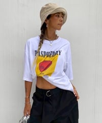 printed big T「raspberry」#9576