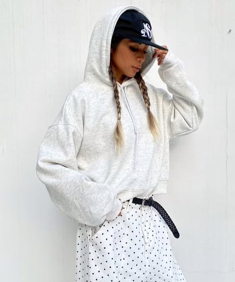 cropped hoodie「basic mood」#3935512（裏起毛）