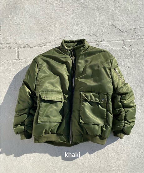 oversized blouson「volume khaki」#13911511