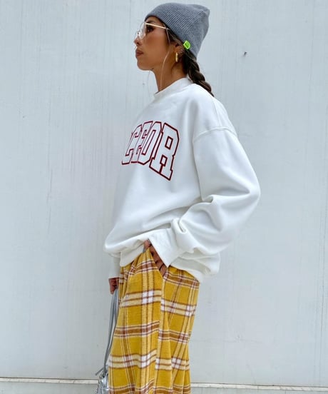 high neck sw「flocky font」#2162859(裏起毛）