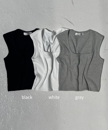 rib short tanktop「box」#1273