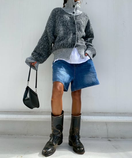 denim shorts「side rip」#1368359