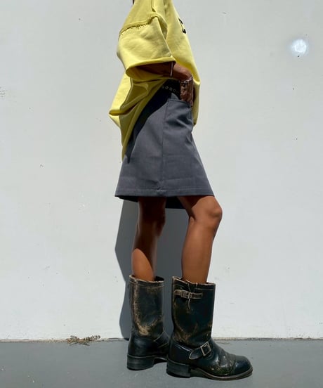 box lame sk「pleats」（ベルト付）#25079