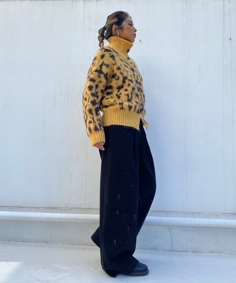 tuck wide pants「paint」#76832