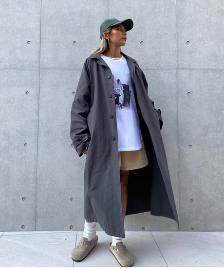 Stand collar long coat「SPRINKLE」#013