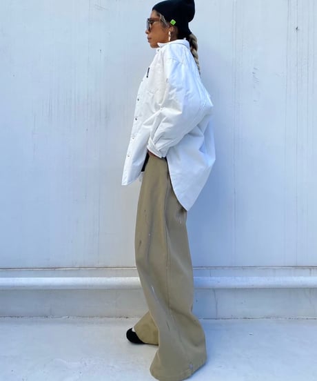 tuck wide pants「paint」#76832