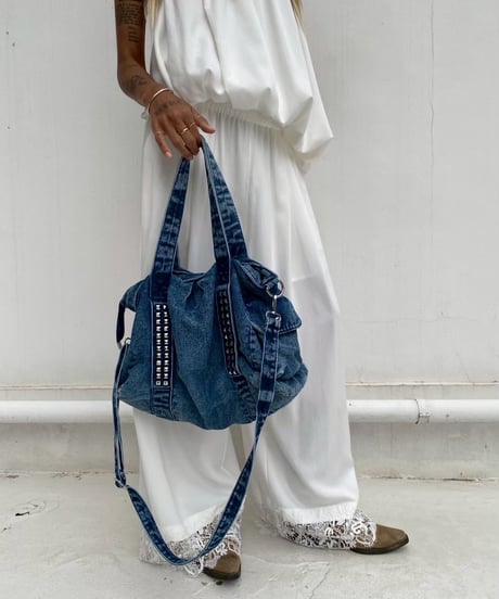 2way denim bag「studs」#1063