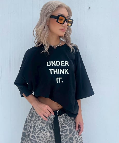 wide tee「UNDER THINK IT.」#5703