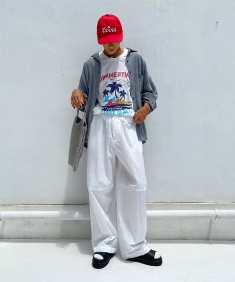 crew neck tee「beach」#88162