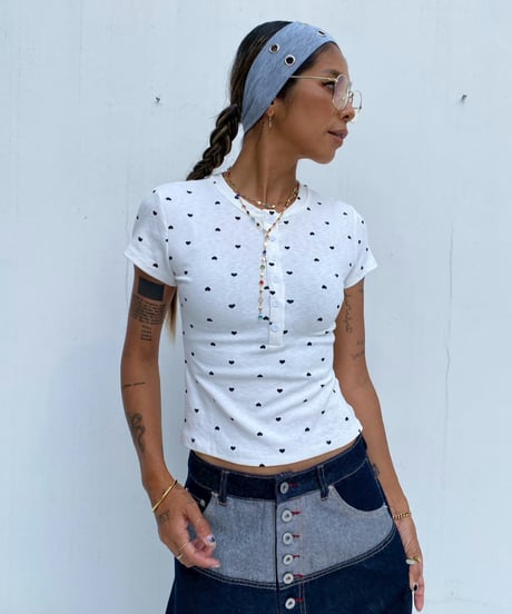 henryneck tee「heart dot」#2655065
