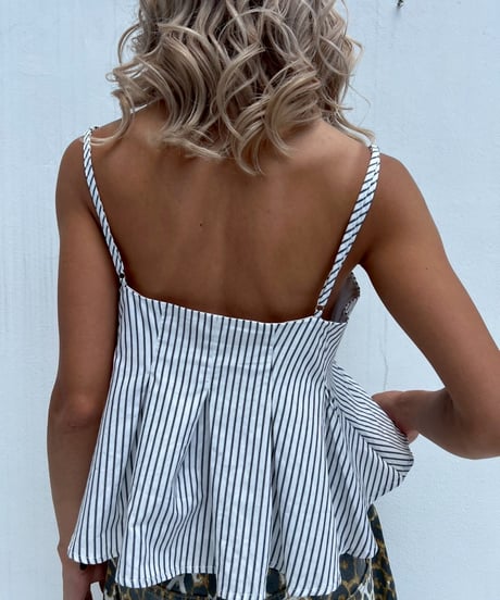 stripes cami「button」#601636