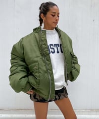 oversized blouson「volume khaki」#13911511