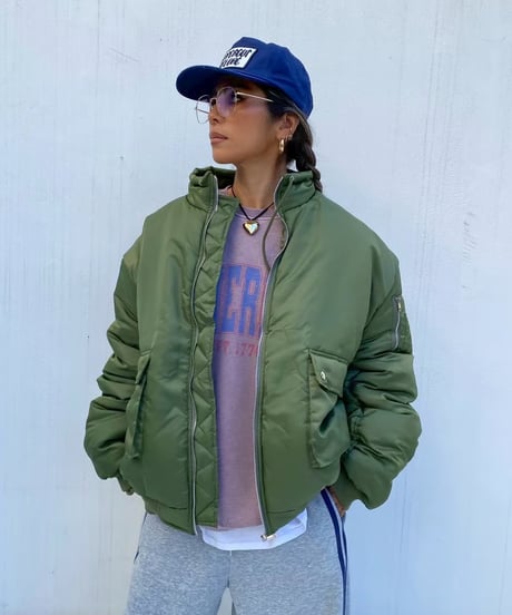 oversized blouson「volume khaki」#13911511