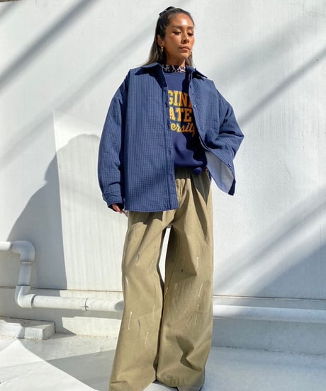 tuck wide pants「paint」#76832