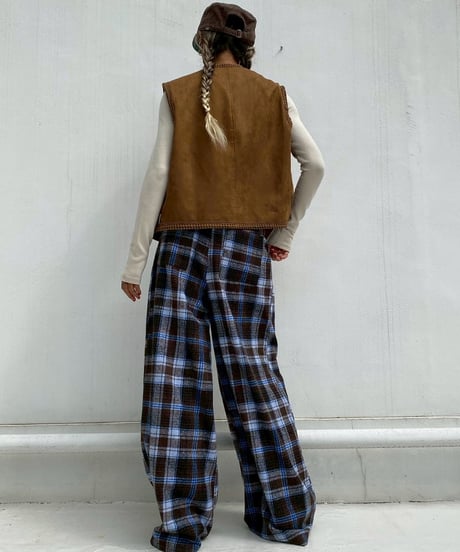 fake leather vest「trim」#993659