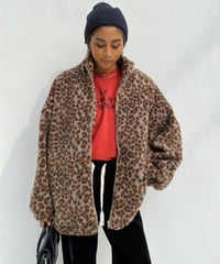 wide boa fleece jc 「leopard 」#6068