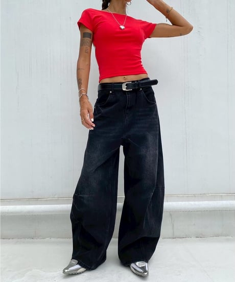 denim pt「balloon barrel」#25046