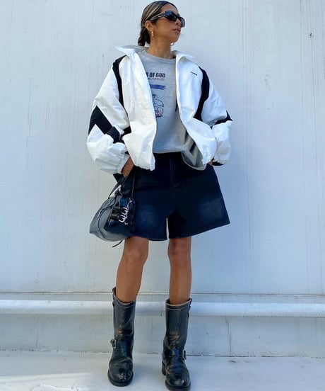 denim shorts「side rip」#1368359