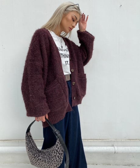 knit cardigan「mix yarn」#8179