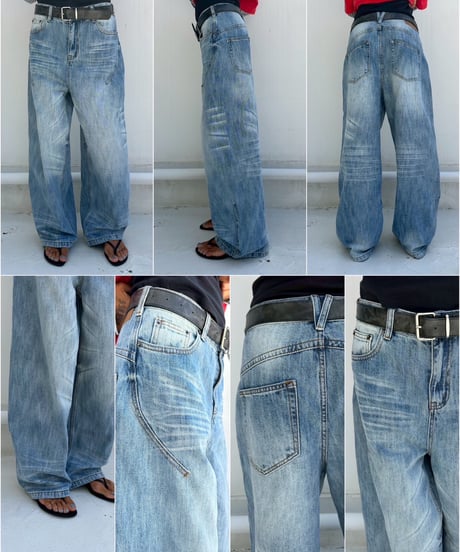 loose curve denim「wash」#2608964
