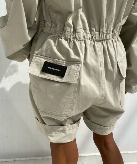 short jumpsuit「flap pocket」#523563