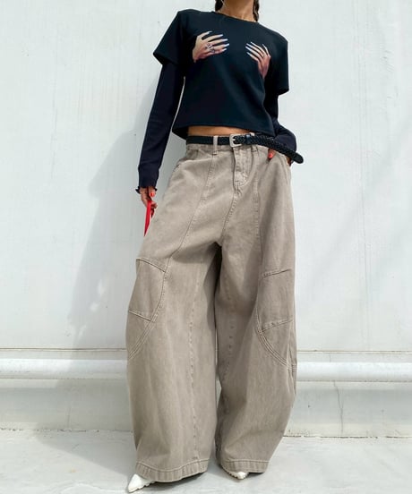 sudo su_do 完売　カツラギパンツ　ベージュL sudo su_do 完売 カツラギパンツ ベージュL sudo su_do 完売 カツラギ