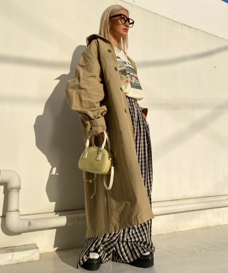 Stand collar long coat「SPRINKLE」#013