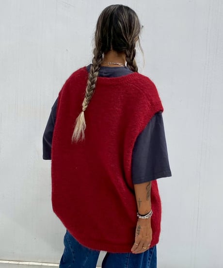 knit vest「loose」#086259