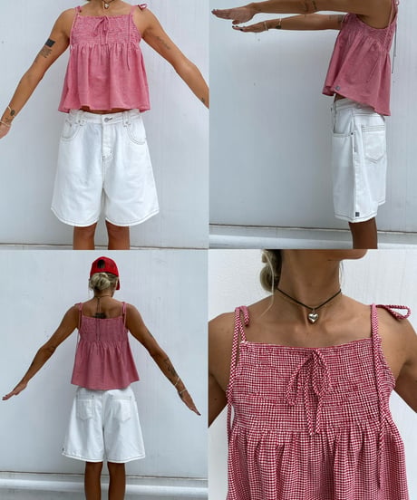 check flare cami「gingham」#6836