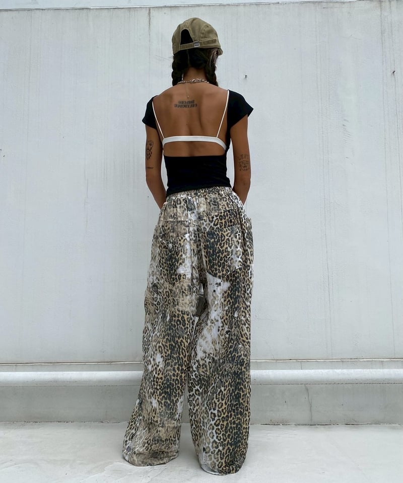LEVAR ♥ Faint Leopard Layered Pants /追跡付 loose pt「fading leopard」#77369 | tablethotel-sūdo