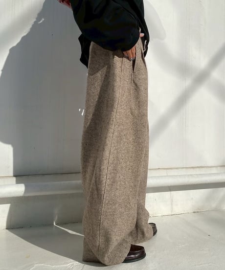 oversized pt「tweed barrel」#951359（ベルト付き）