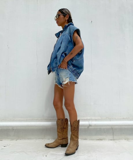 denim gilet「stand neck」#679964