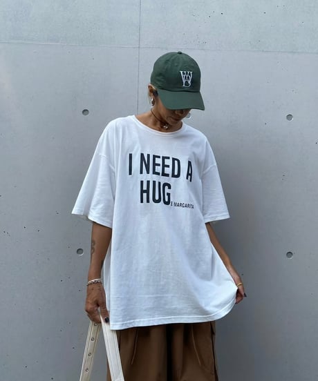 wide tee「HUG」#3271