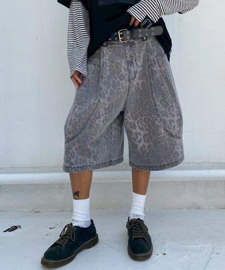 half pt「washed leopard」#6363-264