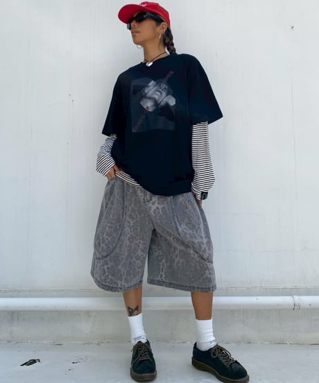half pt「washed leopard」#6363-264