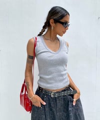 rib tank「v-neck」#5783-25364