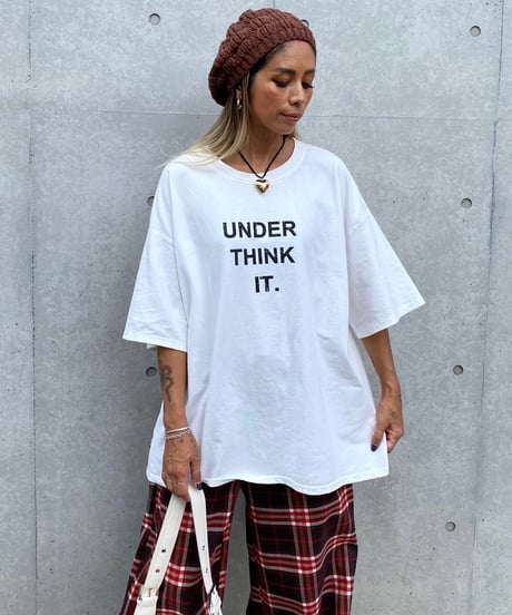 wide tee「UNDER THINK IT.」#5703