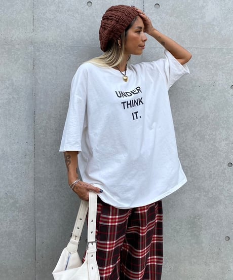wide tee「UNDER THINK IT.」#5703